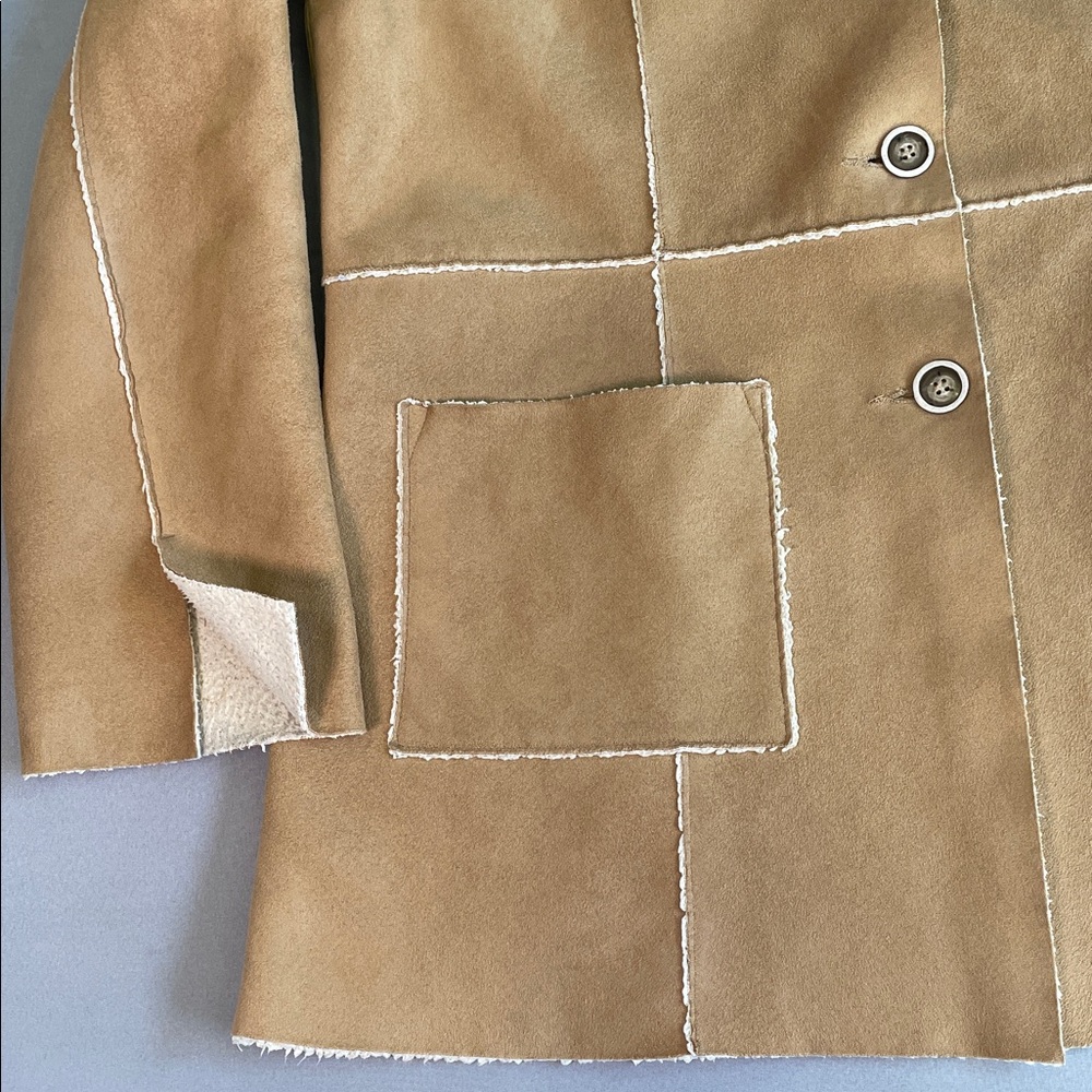 CAbi Faux Suede/Shearling Jacket Medium - Picture 7 of 8